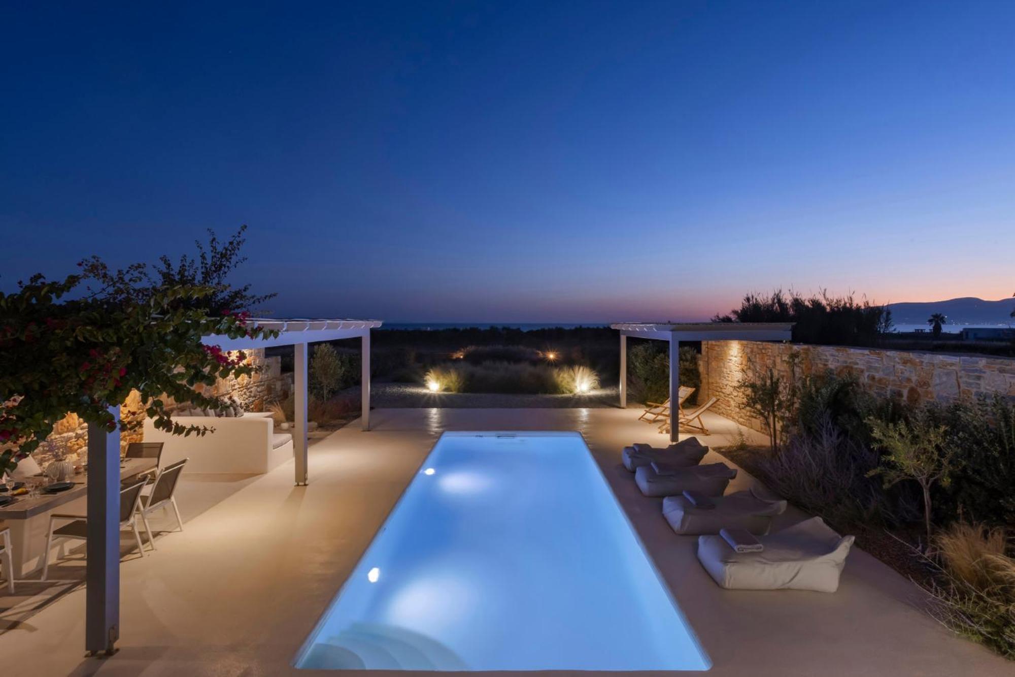 Villa Dione, Private Pool & Seaview By Naxos Dunes Kastrákion 外观 照片
